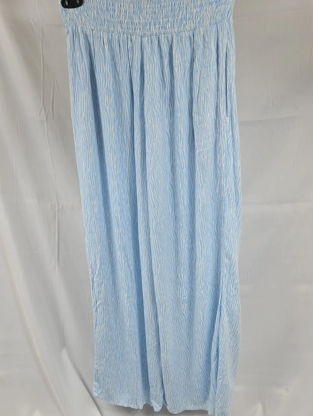 Light Blue Wide Leg SWIM COLLECTION Tie-Waist Pants M NWT